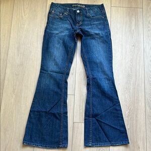 Vintage American Eagle Wide Leg Flare Bootcut blue jeans Size 6 regular